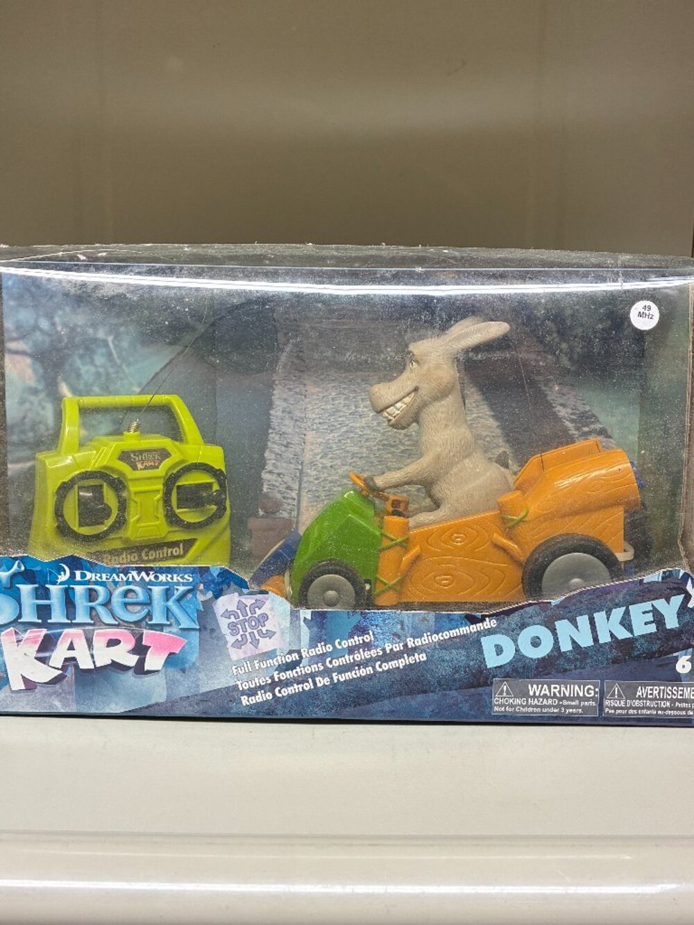Rare Shrek Kart RC Donkey Remote Control Car DreamWorks Vintage Toy 49MHz NIB